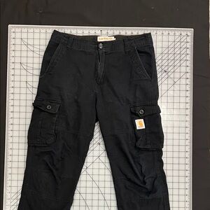 Carhartt Men's black Cargo Pants - Vintage Worn In Coloring